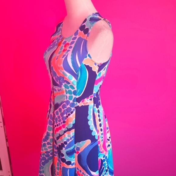 Lilly Pulitzer Ladies "Sally" Scuba Knit Fit & Flare Dress (Size Small) - Picture 5 of 11